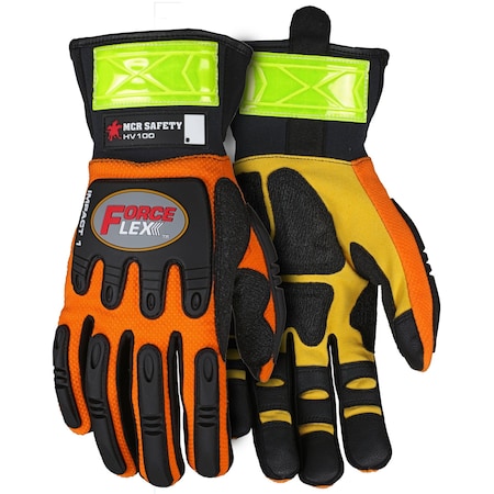 Mcr Safety Gloves, ForceFlex Multi-Task OilGas Rough Kevlar, XXXL, PR HV100XXXL